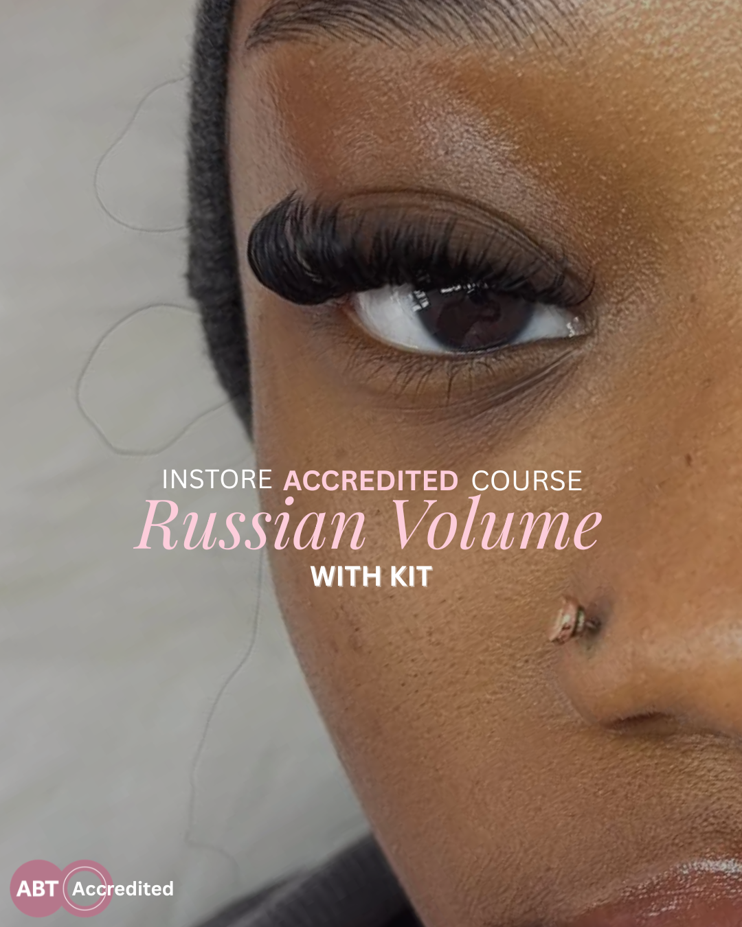 Russian volume eyelash extension training